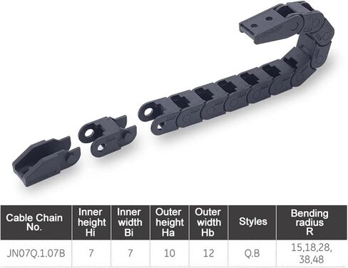 لا يمكن فتح سلسلة جسر سلسلة نقل كابل 1Meter من سلسلة جسر JN07Q.1.B 7 * 7 ثني نصف قطر R15 18 28 سلسلة انتقال من الطاقة (15 ملم) in Kuwait