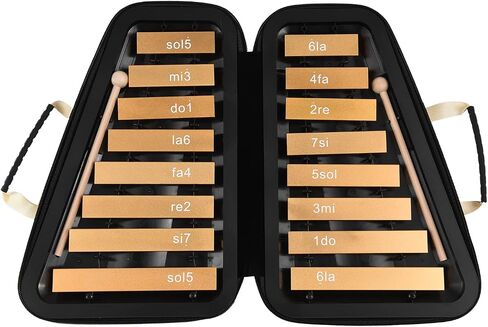 Hxber 16 Keys Glockenspiel 16-Note الألومنيوم لوحة إكسيليفون الإيقاع الموسيقي التعليمي المبكرة مع مطرقة الحالات لتنمية الموسيقى الموسيقية in Saudi Arabia