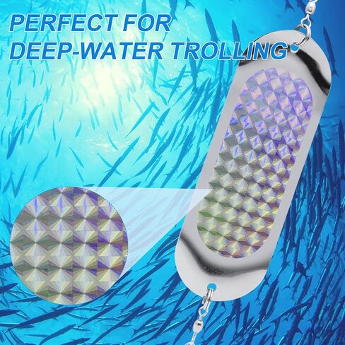 4 Pcs Kokanee Dodger Fishing Dodgers, 4.5 inch Kokanee Dodger Trolling Flashers, for trolling Salmon, Halibut, Lake Trout in Kuwait