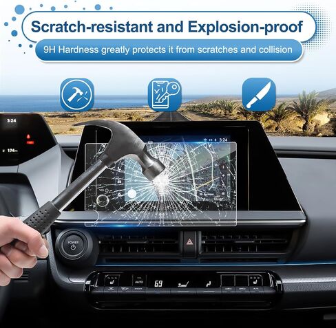 2024 2025 CX-30 Screen Protector 8.8in ، لـ MAZDA CX-30 (2.5 S/SELECT Sport/Preferred/Carbon Edition/Premium) شاشة تعمل باللمس 8.8 بوصة ، 9H Glass 2025 CX30 Accessories HD 8.8 " in Saudi Arabia