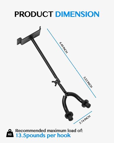 STRICH Guitar Wall Mount Hangers 2 Pack, Multi Angle Adjustable Metal Guitar Hooks Holder for Instruments Display Set (Only 2 Hooks), SMH-02A in Saudi Arabia