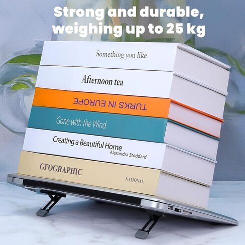 لوحة المفاتيح المحمولة للمكتب ، 2pcs mini قابلة للطي يقف ثلاثة زاوية الإمالة قابلة للتعديل لائحة الحاسوب غير المرئية أقدام لوحة مفاتيح لمعظم لوحات المفاتيح (الفضة) in Kuwait