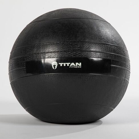Titan Fitness 60 LB Rubber Slam Ball, Dead Weight Ball Absorbs Impact, Minimal Bounce, Textured Surface for Strength and Conditioning, Slam Ball Exercises, Cardio Workouts, Full Body Workout in Kuwait