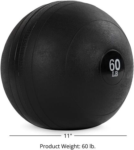 Titan Fitness 60 LB Rubber Slam Ball, Dead Weight Ball Absorbs Impact, Minimal Bounce, Textured Surface for Strength and Conditioning, Slam Ball Exercises, Cardio Workouts, Full Body Workout in Kuwait