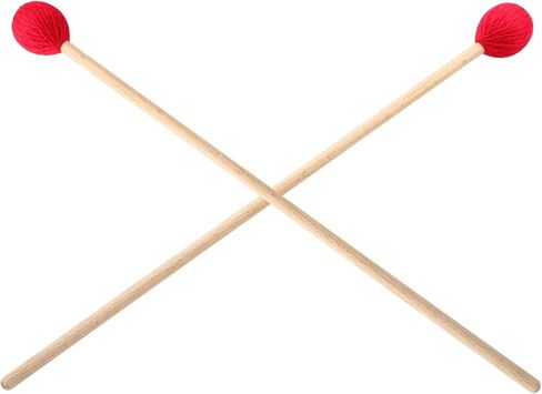 Piutouyar 1 زوج MARIMBA MALLETS الإيقاع ، متوسطة حمراء صلبة ، لوحة مفاتيح لوحة مفاتيح MARIMBA MALLETS عصي الطبل مع مقابض الخشب in Kuwait