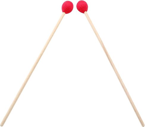 Piutouyar 1 زوج MARIMBA MALLETS الإيقاع ، متوسطة حمراء صلبة ، لوحة مفاتيح لوحة مفاتيح MARIMBA MALLETS عصي الطبل مع مقابض الخشب in Kuwait