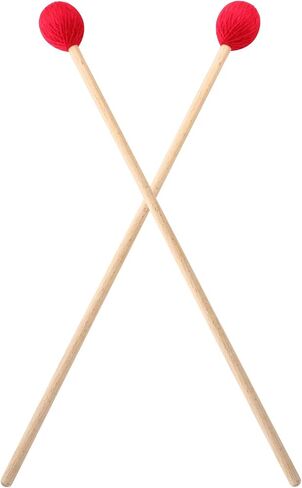 Piutouyar 1 زوج MARIMBA MALLETS الإيقاع ، متوسطة حمراء صلبة ، لوحة مفاتيح لوحة مفاتيح MARIMBA MALLETS عصي الطبل مع مقابض الخشب in Kuwait