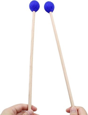 Piutouyar 1 زوج MARIMBA MALLETS الإيقاع ، متوسطة حمراء صلبة ، لوحة مفاتيح لوحة مفاتيح MARIMBA MALLETS عصي الطبل مع مقابض الخشب in Kuwait