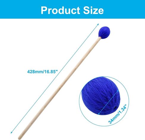 Piutouyar 1 زوج MARIMBA MALLETS الإيقاع ، متوسطة حمراء صلبة ، لوحة مفاتيح لوحة مفاتيح MARIMBA MALLETS عصي الطبل مع مقابض الخشب in Kuwait