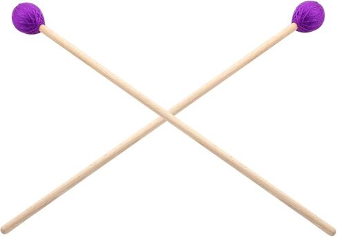 Piutouyar 1 Pair Marimba Mallets Percussion, Red Medium Hard Yarn Head Keyboard Marimba Mallets Drum Sticks with Wood Handles in Saudi Arabia