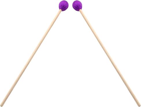 Piutouyar 1 Pair Marimba Mallets Percussion, Red Medium Hard Yarn Head Keyboard Marimba Mallets Drum Sticks with Wood Handles in Saudi Arabia