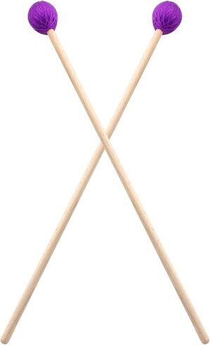 Piutouyar 1 Pair Marimba Mallets Percussion, Red Medium Hard Yarn Head Keyboard Marimba Mallets Drum Sticks with Wood Handles in Saudi Arabia