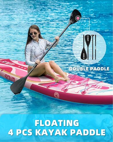 ألواح مجداف قابلة للنفخ 11'x33 '' ، قفا SUP Paddle Board قابلة للنفخ للشباب البالغين ، extre wide وغير انزلاق SUP من جميع مستويات المهارة in Kuwait