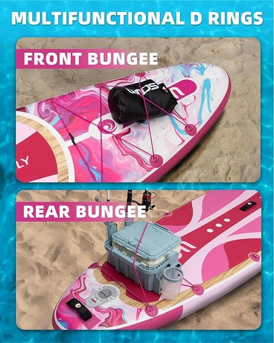 ألواح مجداف قابلة للنفخ 11'x33 '' ، قفا SUP Paddle Board قابلة للنفخ للشباب البالغين ، extre wide وغير انزلاق SUP من جميع مستويات المهارة in Kuwait