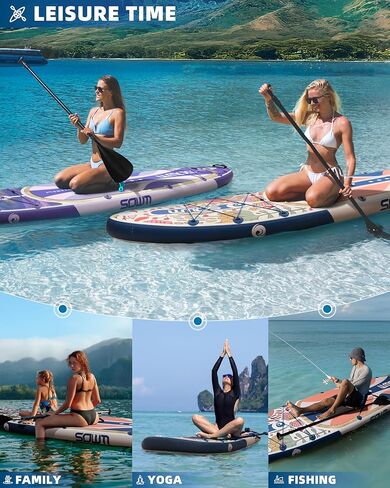 ألواح مجداف قابلة للنفخ 11'x33 '' ، قفا SUP Paddle Board قابلة للنفخ للشباب البالغين ، extre wide وغير انزلاق SUP من جميع مستويات المهارة in Saudi Arabia