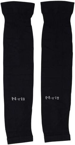 N-rit [Coolet] Tube 9 Indoor/Outdoor Golf Cycling Fishing Sun Protection Arm Cooling Sleeve-1 Pair Black in Saudi Arabia
