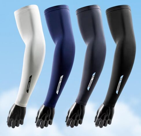 Inogih Summer UV-SUN-CENTERCESTER-ARM-ARM-ARM SLEEVES ، SPORTS SILK SILK SILK SUN-Block-Arm-Armves for Men Women in Saudi Arabia