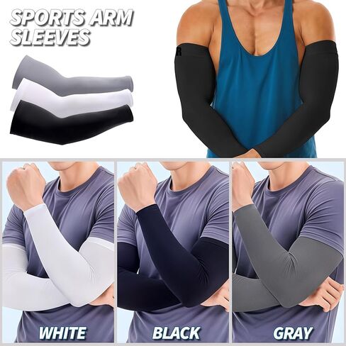 3 أزواج من أكمام الذراع الأشعة فوق البنفسجية ، وأكمام ذراع كرة القدم للكرة الطائرة ، وأكمام الضغط للذراع للنساء شباب in Kuwait
