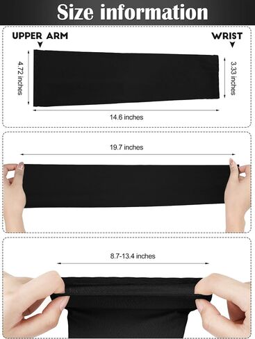 Bememo 16 Pairs Arm Sleeves for Men Women UV Protection Cooling Arm Sleeves Tattoo Sleeve Covers for Arms(Multicolor, Knitted Ice Silk) in Saudi Arabia