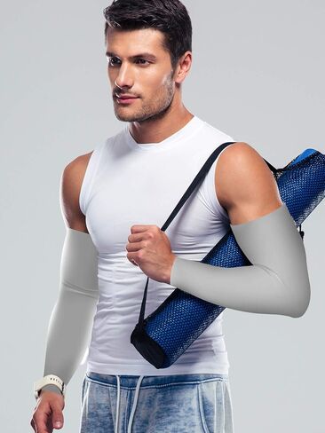 Bememo 16 Pairs Arm Sleeves for Men Women UV Protection Cooling Arm Sleeves Tattoo Sleeve Covers for Arms(Multicolor, Knitted Ice Silk) in Saudi Arabia