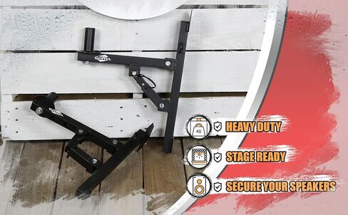 Griffin PA مكبر صوت حائط جبل Mount Brackets 2-Pack (All-Steel Pro Edition)-حامل قطب مكبر صوت 35 مم-تأمين دبوس قفل و 3 تعديلات إمالة المستوى الأفقي-على مراقبة Stage Studio Monitor in Kuwait