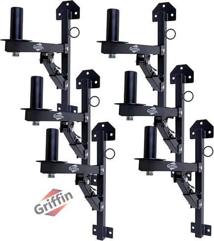 Griffin PA مكبر صوت حائط جبل Mount Brackets 2-Pack (All-Steel Pro Edition)-حامل قطب مكبر صوت 35 مم-تأمين دبوس قفل و 3 تعديلات إمالة المستوى الأفقي-على مراقبة Stage Studio Monitor in Saudi Arabia