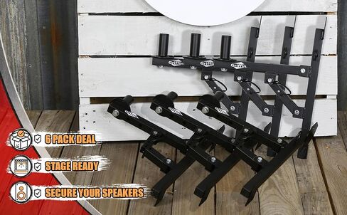 Griffin PA مكبر صوت حائط جبل Mount Brackets 2-Pack (All-Steel Pro Edition)-حامل قطب مكبر صوت 35 مم-تأمين دبوس قفل و 3 تعديلات إمالة المستوى الأفقي-على مراقبة Stage Studio Monitor in Saudi Arabia