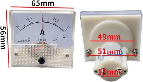1PCS 85C1-+A Amperemeter DC/75MV 64 * 56 * 60MM (5-0-5A) in Saudi Arabia