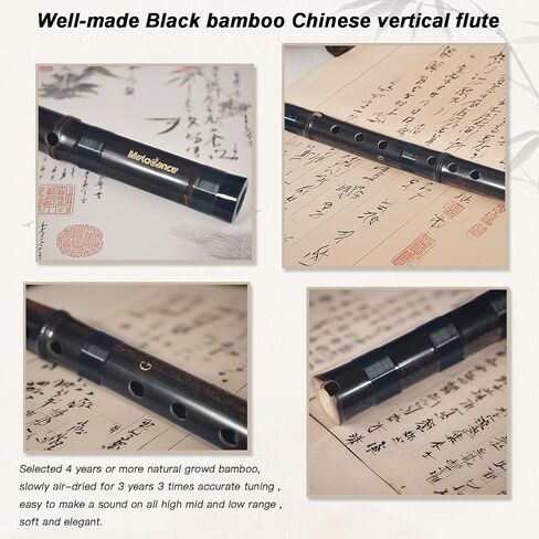 Professional Chinese Vertical Flute Xiao - G Key, Black Bamboo with U Mouthpiece - Handmade Traditional Flute for Beginners & Performers - Rich Sound & Durable traditional Chinese Musical Instrument in Saudi Arabia
