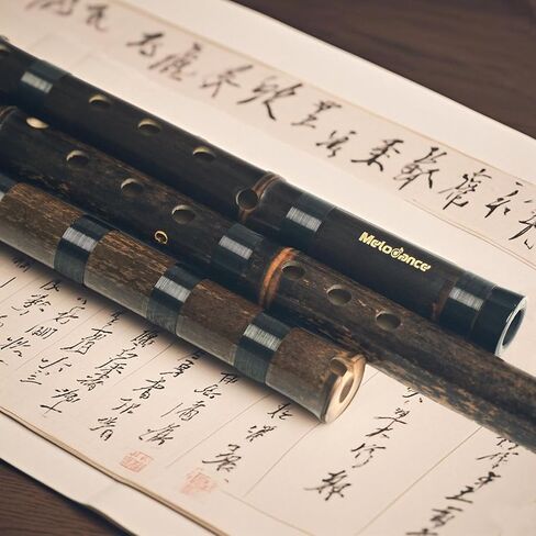 Professional Chinese Vertical Flute Xiao - G Key, Black Bamboo with U Mouthpiece - Handmade Traditional Flute for Beginners & Performers - Rich Sound & Durable traditional Chinese Musical Instrument in Saudi Arabia