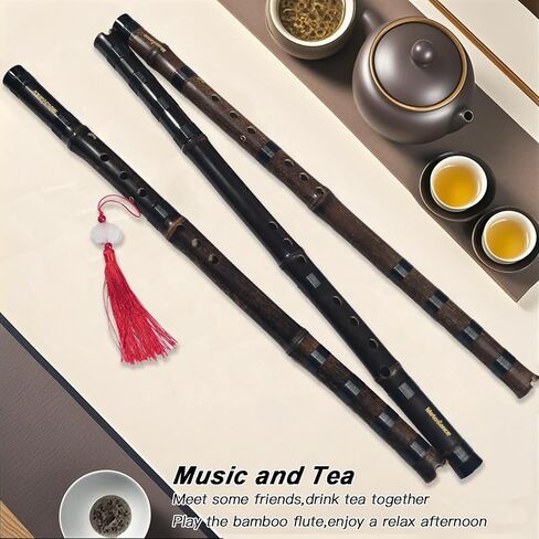 Professional Chinese Vertical Flute Xiao - G Key, Black Bamboo with U Mouthpiece - Handmade Traditional Flute for Beginners & Performers - Rich Sound & Durable traditional Chinese Musical Instrument in Saudi Arabia