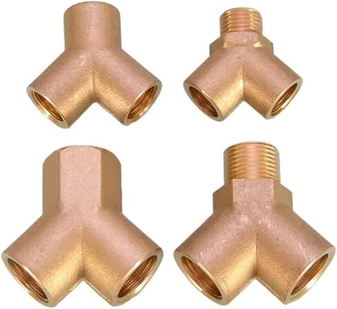 1/8 1/4 1/2 3/4 TEET TEE TEE/Cross/Square Type تقليل النحاس 1PCS (3L8 مربع 4 WAY) in Saudi Arabia
