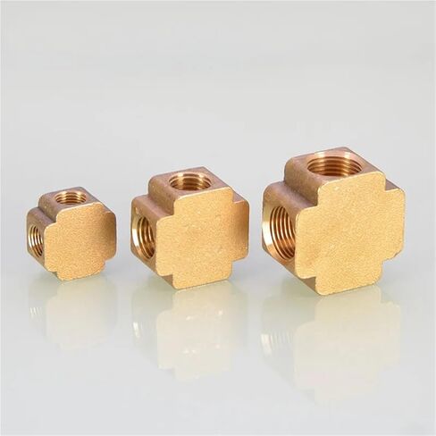 1/8 1/4 1/2 3/4 TEET TEE TEE/Cross/Square Type تقليل النحاس 1PCS (3L8 مربع 4 WAY) in Saudi Arabia