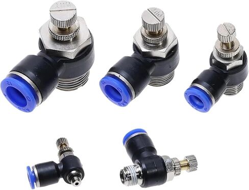 SL 4-12mm اتصال سريع الاتصال الهوائي M5 "1/8" 1/4 "3/8" 1/2 الهواء تنظيم صمام الصمام صمام الخانق 1PCs (SL8-04) in Saudi Arabia