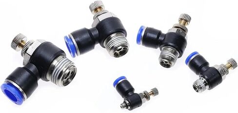 SL 4-12mm اتصال سريع الاتصال الهوائي M5 "1/8" 1/4 "3/8" 1/2 الهواء تنظيم صمام الصمام صمام الخانق 1PCs (SL8-04) in Saudi Arabia