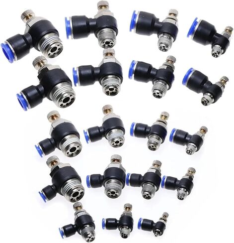 SL 4-12mm اتصال سريع الاتصال الهوائي M5 "1/8" 1/4 "3/8" 1/2 الهواء تنظيم صمام الصمام صمام الخانق 1PCs (SL8-04) in Saudi Arabia