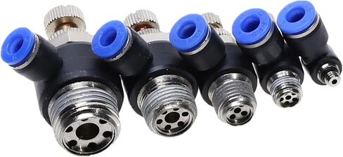 SL 4-12mm اتصال سريع الاتصال الهوائي M5 "1/8" 1/4 "3/8" 1/2 الهواء تنظيم صمام الصمام صمام الخانق 1PCs (SL8-04) in Saudi Arabia