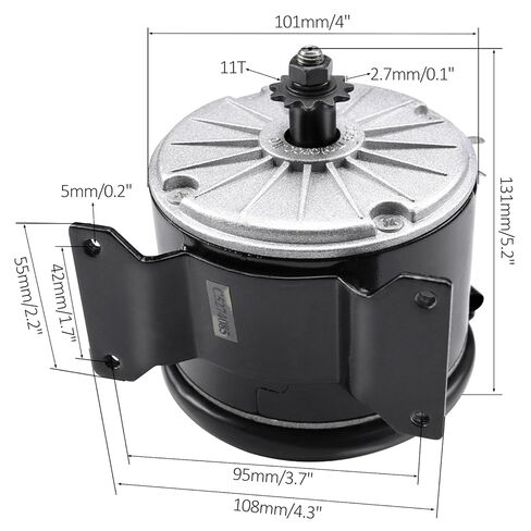 36v 350w DC Electric Brushed Motor for E-Bike Scooter Gokart Minibike E-ATV MY1016 Razor in Kuwait