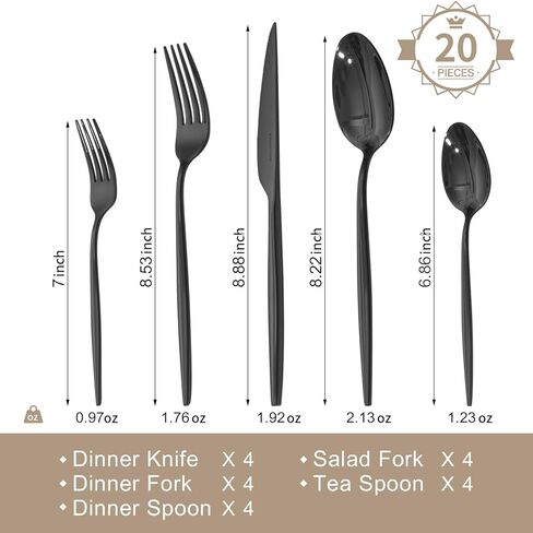 مجموعة أدوات Silverware Kingstone ، مجموعة أدوات مقطوعة من أدوات المقطع من 40 قطعة مجموعة مائدة مقطوعة أدوات مكاد 18/10 من الفولاذ المقاوم للصدأ ، وأدوات المائدة تشمل ملاعق فوركس سكاكين لحفل زفاف مطعم المطبخ المنزلي ، غسالة الصحون آمنة in Kuwait