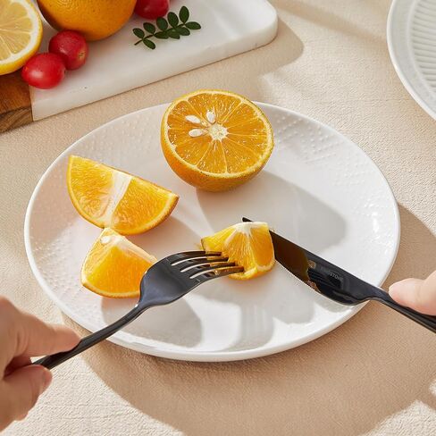 مجموعة أدوات Silverware Kingstone ، مجموعة أدوات مقطوعة من أدوات المقطع من 40 قطعة مجموعة مائدة مقطوعة أدوات مكاد 18/10 من الفولاذ المقاوم للصدأ ، وأدوات المائدة تشمل ملاعق فوركس سكاكين لحفل زفاف مطعم المطبخ المنزلي ، غسالة الصحون آمنة in Kuwait