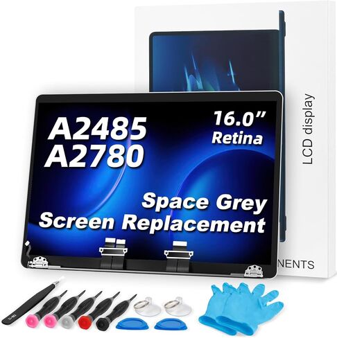 A2991 استبدال الشاشة A2991 LCD لـ 16 بوصة MacBook Pro M3 2023 سنة 3024 × 1964 التجميع الكامل للاستبدال لـ EMC 8410 Black in Saudi Arabia
