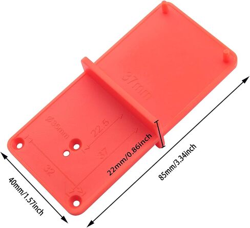 2PCS Hole Locator Hinge Positioning Tool 85x40x22mm Woodworking Drill Hole Locator Hinge Template Woodworking Positioning Board Door Handle Punching Toolge in Saudi Arabia