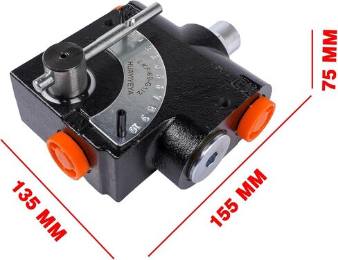 صمام التحكم في التدفق المتغير القابل للتعديل الهيدروليكي مع الإغاثة ، 1/2 '' npt ، 500 psi-3000 psi ، 30 غيغابيرج في الدقيقة ، منفذ ربيع الكرة القابل للتعديل ، FCR51-1/2 PFC51-1/2 in Saudi Arabia