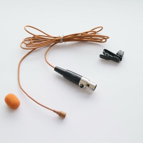 WL35 مقطع محترف على مكثف لافالييه ميكروفون لـ Shure Ulx SLX PGX GLX QLX U1 UR1 MITLOPHONE أجزاء نظام MICROPHONE مع TA4F MINI XLR 4PIN (بني) in Kuwait