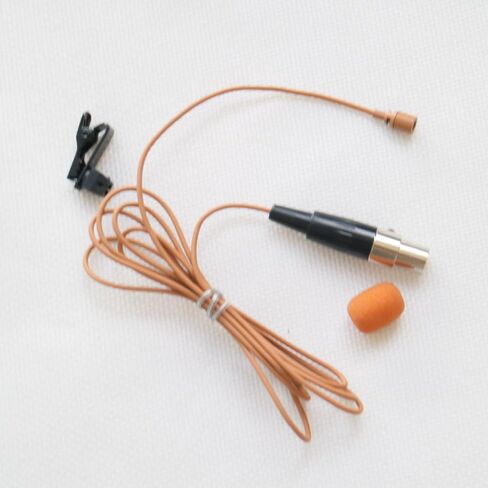 WL35 مقطع محترف على مكثف لافالييه ميكروفون لـ Shure Ulx SLX PGX GLX QLX U1 UR1 MITLOPHONE أجزاء نظام MICROPHONE مع TA4F MINI XLR 4PIN (بني) in Kuwait