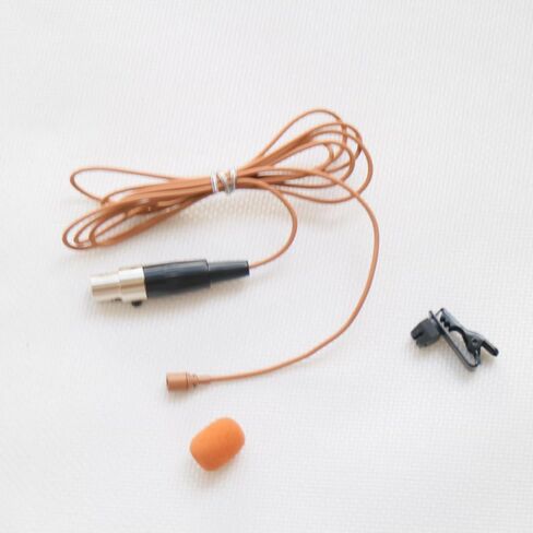 WL35 مقطع محترف على مكثف لافالييه ميكروفون لـ Shure Ulx SLX PGX GLX QLX U1 UR1 MITLOPHONE أجزاء نظام MICROPHONE مع TA4F MINI XLR 4PIN (بني) in Kuwait