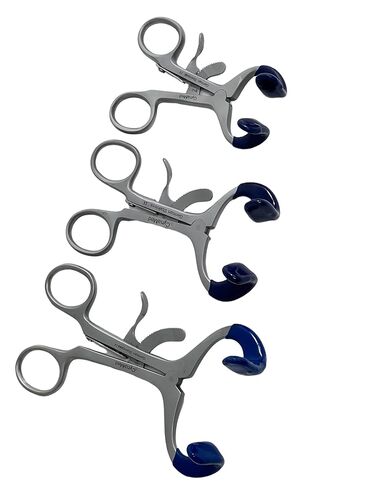 PROP GAG MOTHER GAG الألمانية من الفولاذ المقاوم للصدأ لإجراءات الأسنان - مع أطراف السيليكون الأزرق ومقبض قفل السقاطة - أدوات الأسنان القابلة للتوصيل التلقائي (2 ، 3.5 بوصة + 4.5 بوصة - مجموعة من 2) in Kuwait