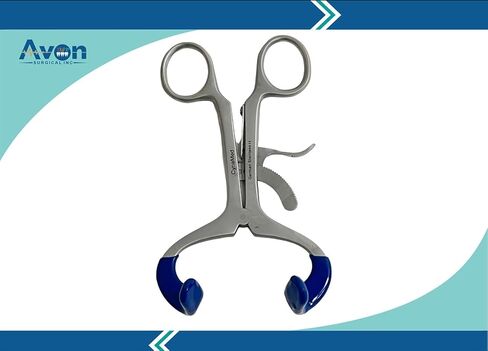 PROP GAG MOTHER GAG الألمانية من الفولاذ المقاوم للصدأ لإجراءات الأسنان - مع أطراف السيليكون الأزرق ومقبض قفل السقاطة - أدوات الأسنان القابلة للتوصيل التلقائي (2 ، 3.5 بوصة + 4.5 بوصة - مجموعة من 2) in Kuwait