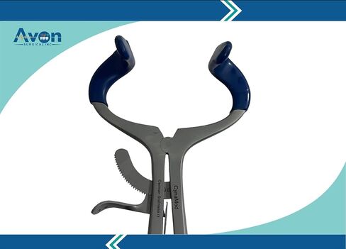 PROP GAG MOTHER GAG الألمانية من الفولاذ المقاوم للصدأ لإجراءات الأسنان - مع أطراف السيليكون الأزرق ومقبض قفل السقاطة - أدوات الأسنان القابلة للتوصيل التلقائي (2 ، 3.5 بوصة + 4.5 بوصة - مجموعة من 2) in Kuwait