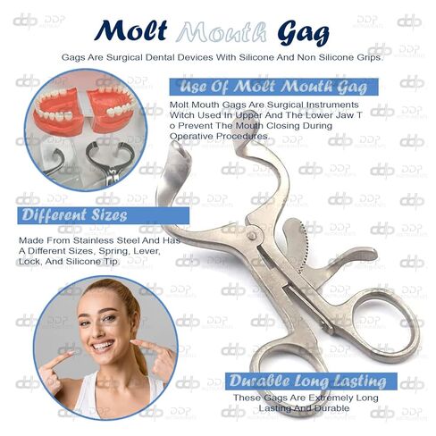 DDP Molt Mouth Gag Assethesia Instruments 5.5 "Silver in Saudi Arabia